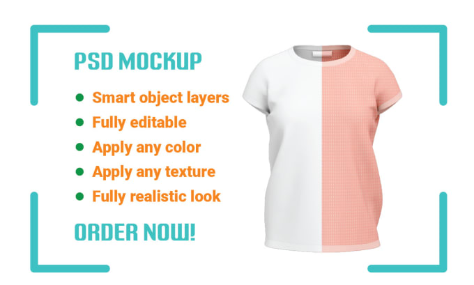 Gig Preview - Do customized tshirt PSD mockup or product mockup design