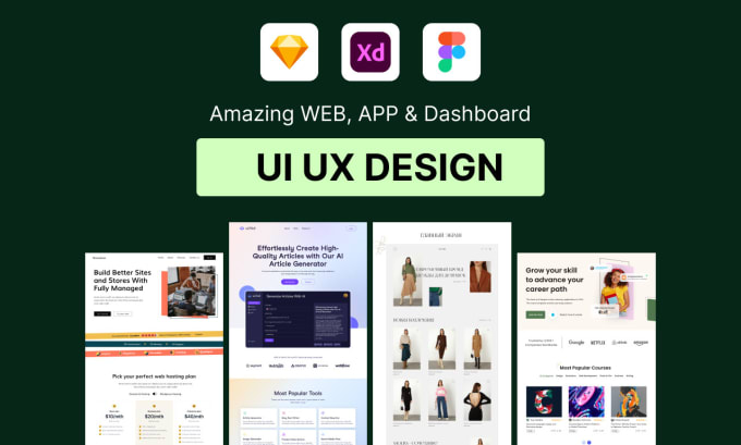 Gig Preview - Do website UI UX design, dashboard UI, mobile app UI