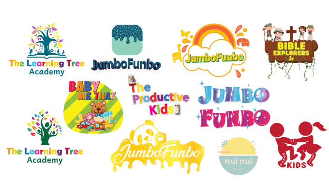 Gig Preview - Design a fun colorful logo for kids, children or baby brands