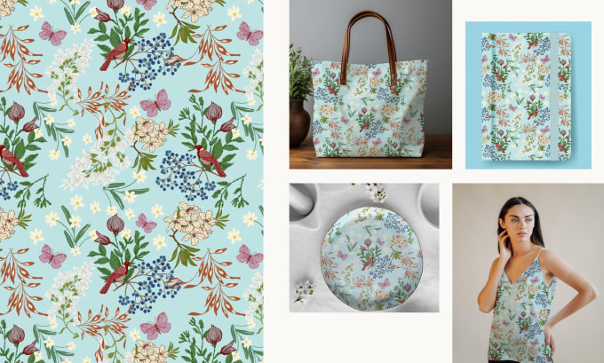 Gig Preview - Create seamless floral pattern for you