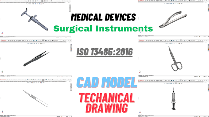 Gig Preview - Make 3d models, drawings for surgical and medical instruments