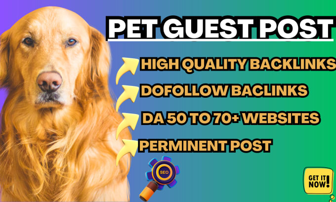 Gig Preview - Publish a pet guest post on a high da pet blog