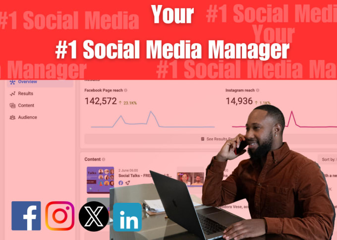 Gig Preview - Manage your social media post for 30 days