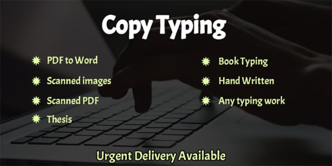 Gig Preview - Provide typing services for manuscripts, reports and business documents