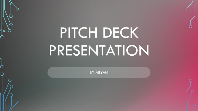 Gig Preview - Design investor pitch deck and powerpoint presentation