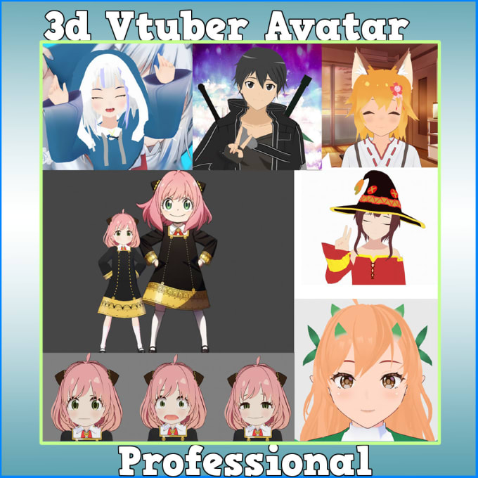 Gig Preview - Create a 3d model vtuber twitch or vrchat for streaming