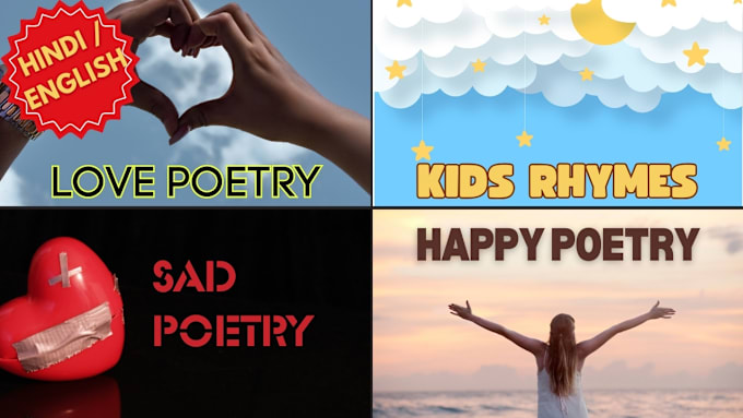 Gig Preview - Write unique custom poetry ,  shayari ,kids rhyme for you