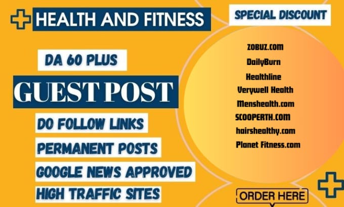 Gig Preview - Publish a premium guest post on health and fitness site