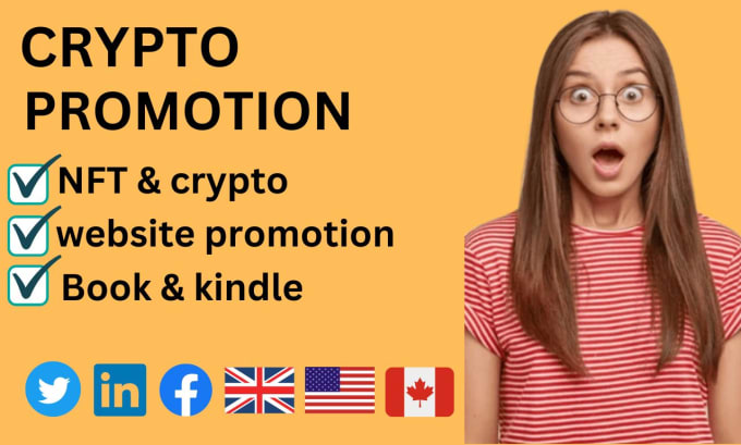 Gig Preview - Do promote crypto, website, business, amazon, book or any links