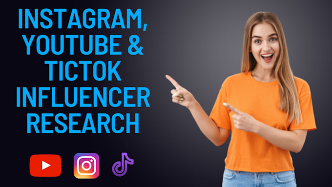 Gig Preview - Find best youtube instagram tiktok influencer