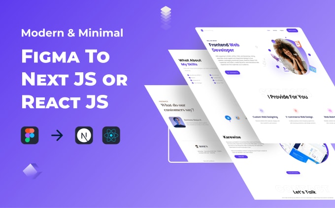 Gig Preview - Convert figma to next js or figma to react js website