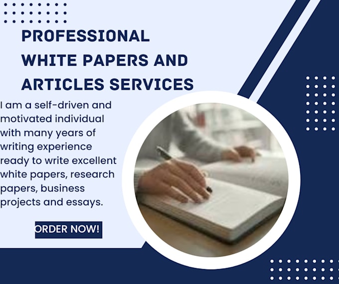 Gig Preview - Write professional white papers and articles for you