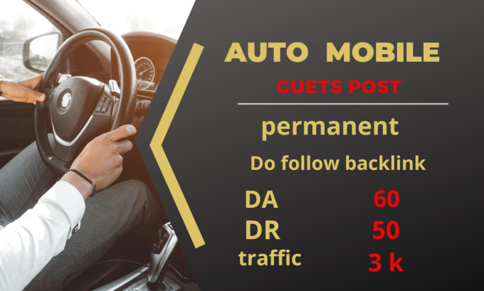 Gig Preview - Publish your automobile guest post on high authority backlink blog