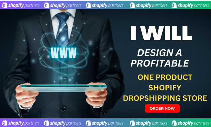 Gig Preview - Create one product shopify store drop shipping website