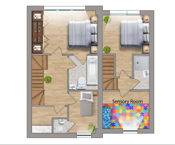 Gig Preview - Design a house for person with reduced mobility, or an autistic person