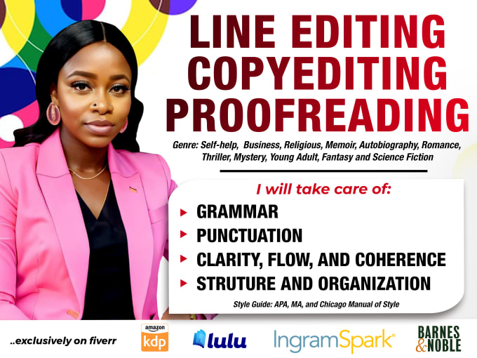 Gig Preview - Be your book editor to proofread and edit your manuscripts