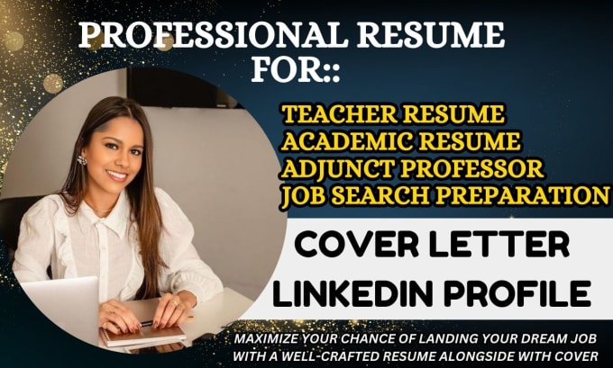 Gig Preview - Write a perfect teacher resume, lecturer, online instructor, and academic resume