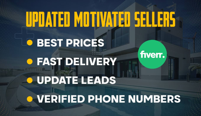 Gig Preview - Provide real estate updated motivated seller leads with skip tracing