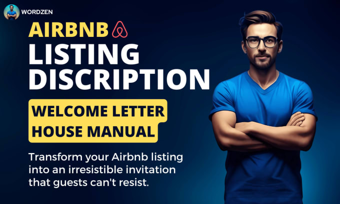 Gig Preview - Write airbnb description, house manual and welcome letter