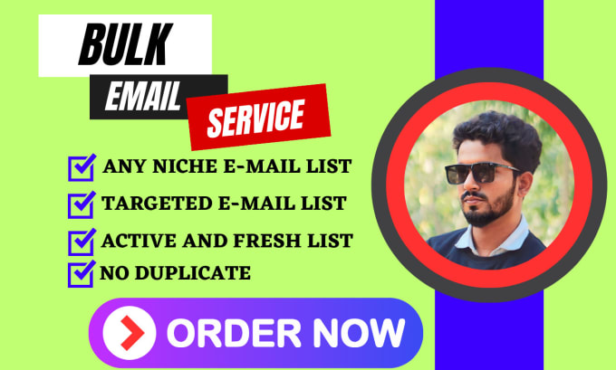 Gig Preview - Do b2b bulk email list for business, bulk email service