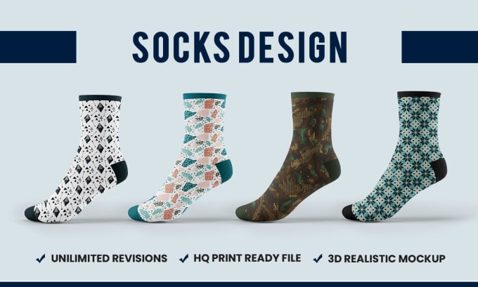 Gig Preview - Create unique socks design for you