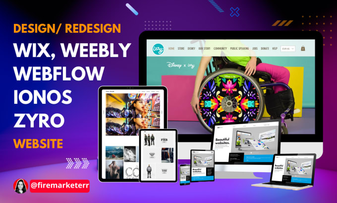 Gig Preview - Design attractive wix, weebly, jimdo, ionos blogs or ecommerce website