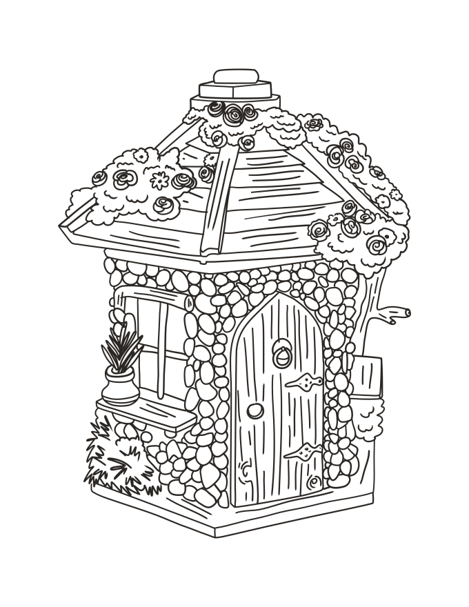 Gig Preview - Create a fairy house coloring book