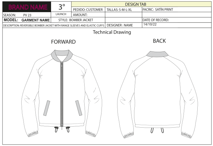 Gig Preview - Creative design and fashion technical sheet servicies