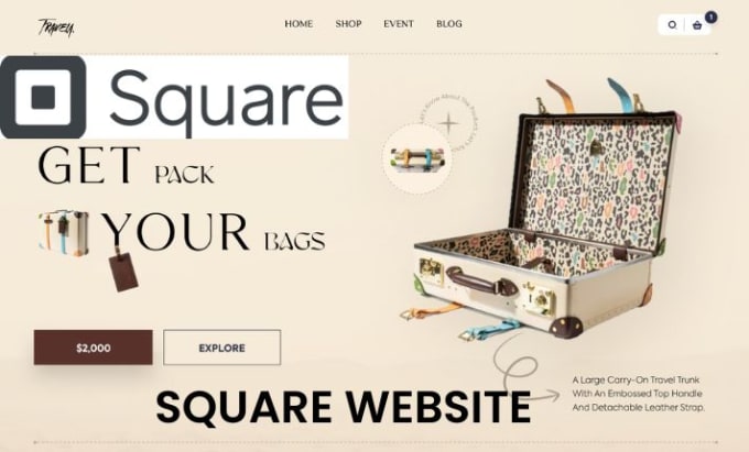 Gig Preview - Build square website, square online store, square website redesign