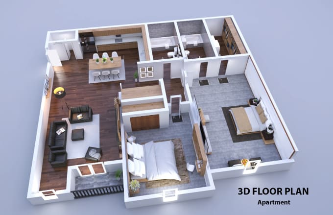 Gig Preview - Create quality 3d floor plans, interiors and exteriors