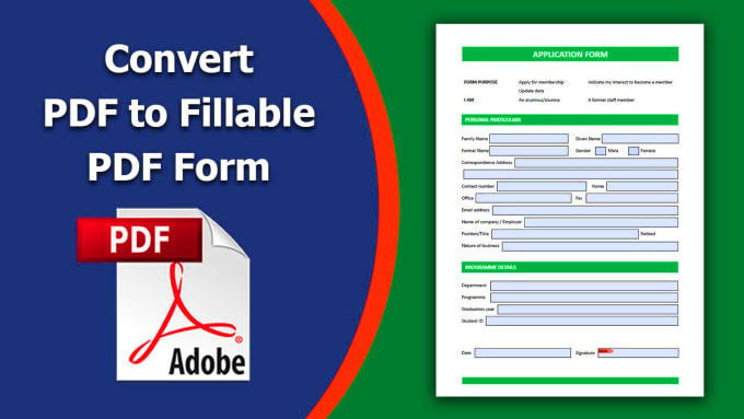 Gig Preview - Be making a professional fillable PDF form in adobe acrobat