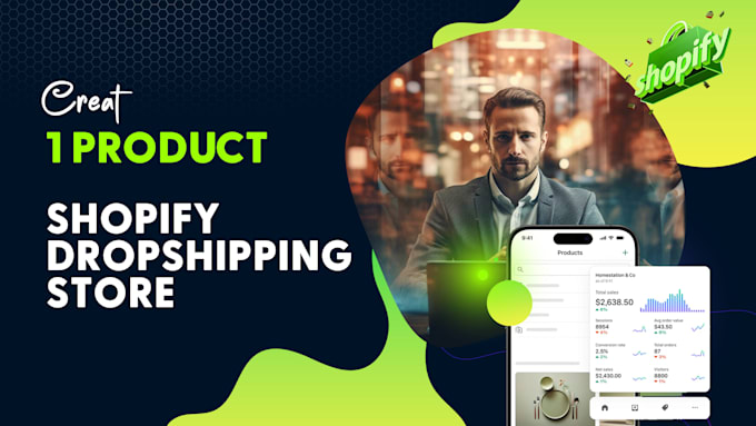 Gig Preview - Design a high converting single product shopify dropshipping store