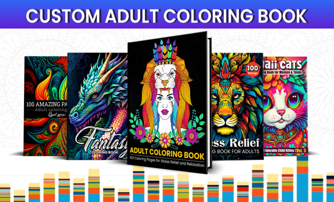 Gig Preview - Design custom adult coloring pages and amazon kdp low content cover interior