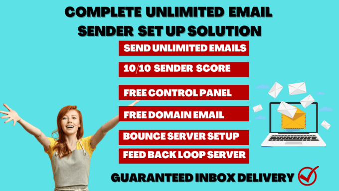 Gig Preview - Setup unlimited SMTP server with mailwizz to send bulk emails