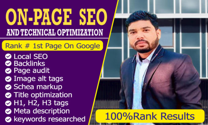 Gig Preview - On page SEO and technical optimization with website wordpress yeast rank math