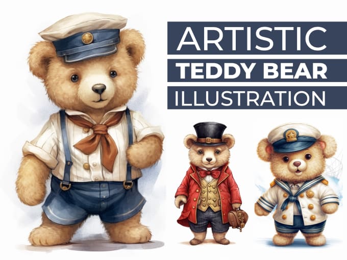 Gig Preview - Design teddy bear mascot ilustrations for your brand