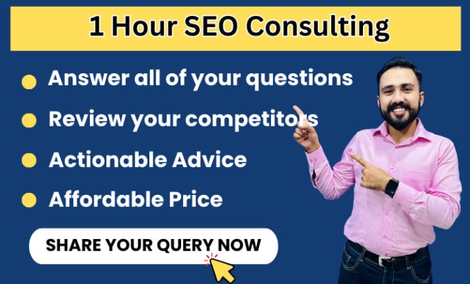 Gig Preview - Be SEO consultant, strategist, expert mentor, coach, startup business advice