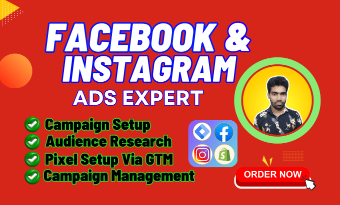 Gig Preview - Set up facebook ads campaign, advertising, shopify fb ads and instagram ads