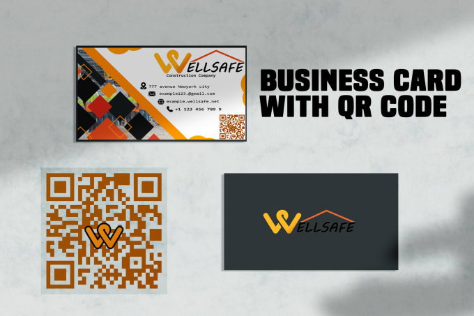 Gig Preview - Make a designed qr code with additional busenius card