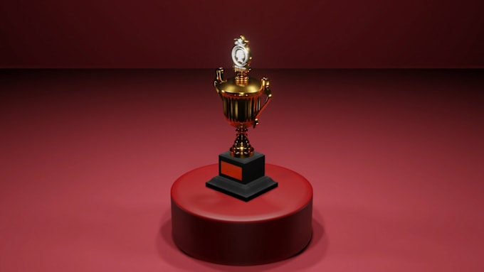 Gig Preview - Make 3d trophy animation