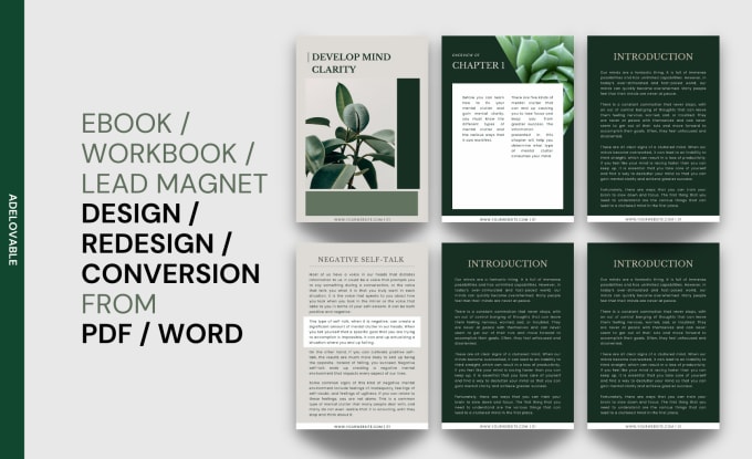 Gig Preview - Design pdf lead magnet design, workbook and ebook