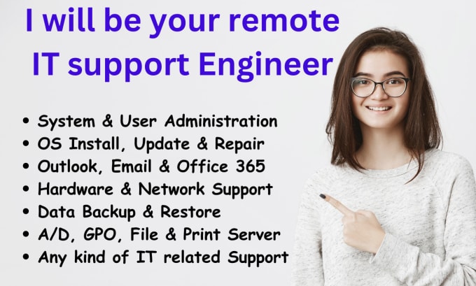 Gig Preview - Be your IT support engineer