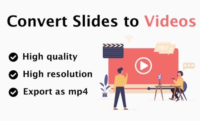 Gig Preview - Convert your PPT to mp4 videos within seconds