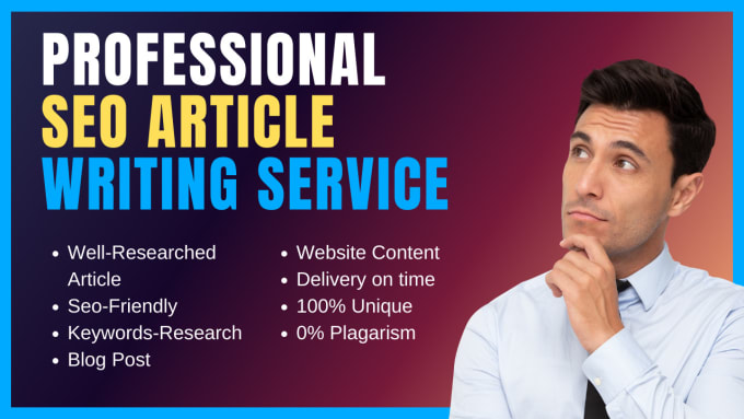 Gig Preview - Do professionally SEO article writing service