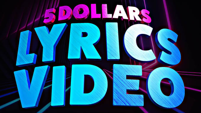 Gig Preview - Make lyrics video with reactive bg for only 5 dollars