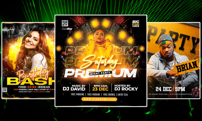 Gig Preview - Creative flyer design for party, club, and events