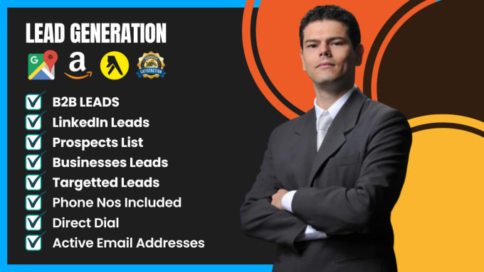 Gig Preview - Generate b2b leads for any industry with emails, linkedin links, phone numbers