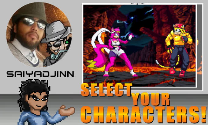 Gig Preview - Create custom mugen 2d pixel art fighting game characters