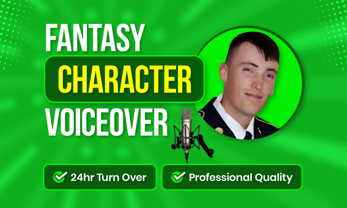 Gig Preview - Voiceover your fantasy characters, new samples