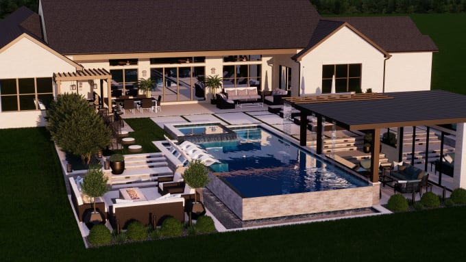 Gig Preview - Do modern and luxury pool design